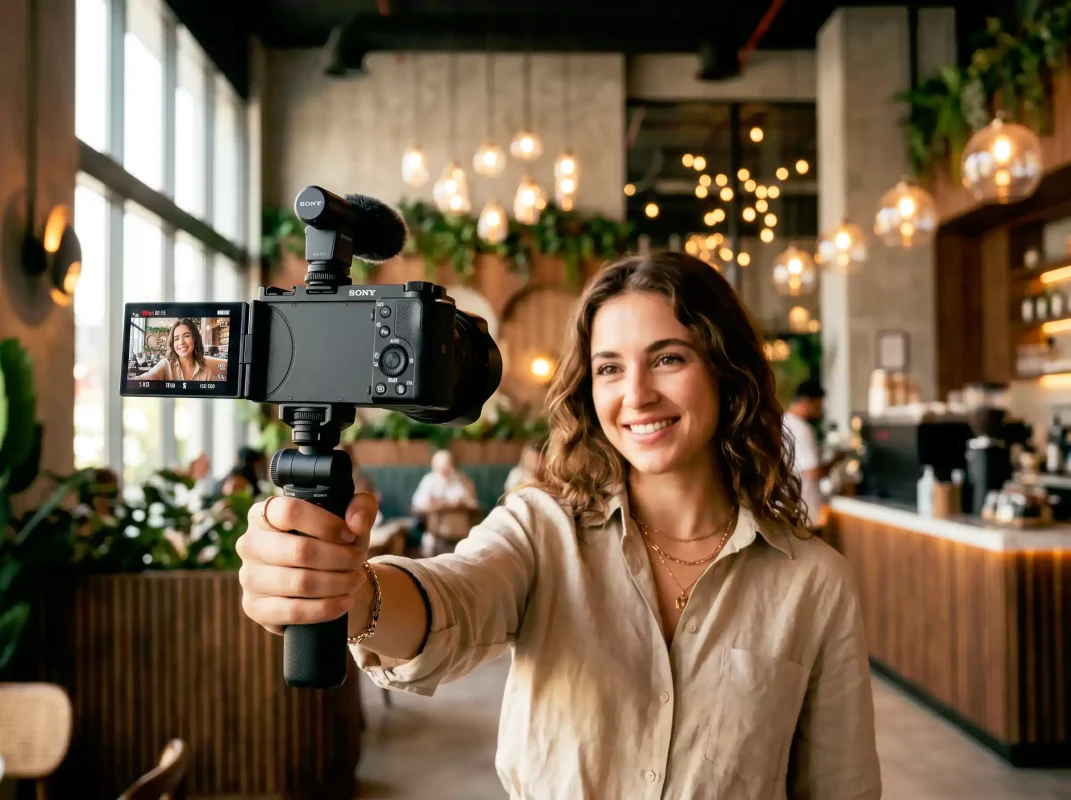 Sony ZV-E10 II 4K vlogging camera Dubai content creator selfie mode