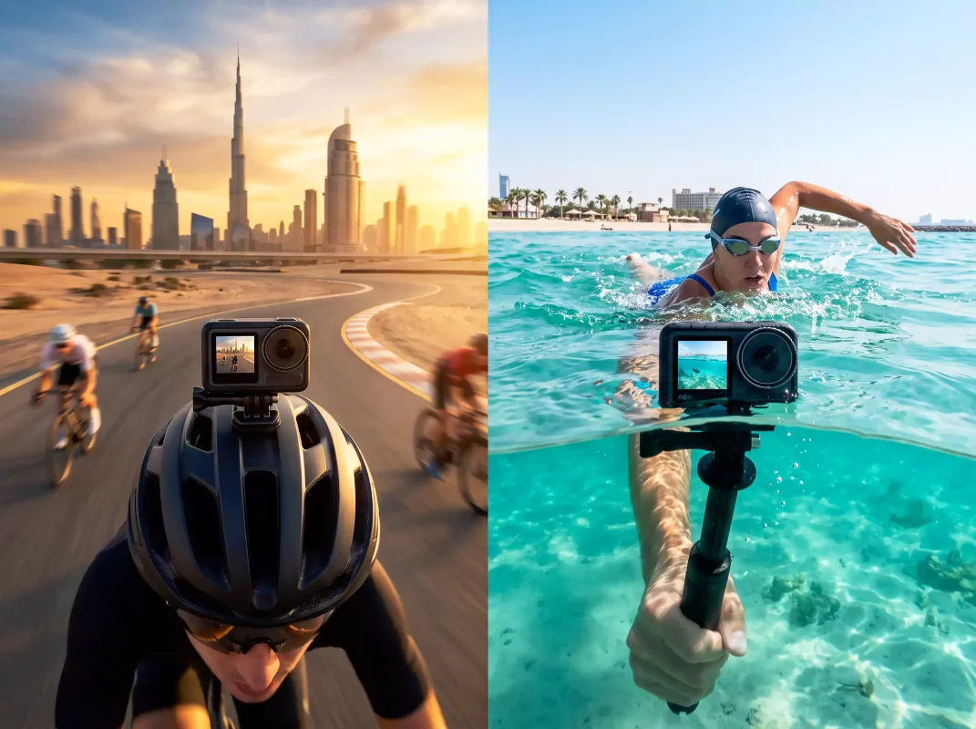DJI Osmo Action 6 waterproof 4K action camera UAE desert beach Dubai