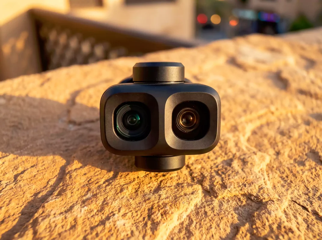 DJI Osmo Pocket 4P dual lens 20mm wide 60mm telephoto 3x optical zoom UAE