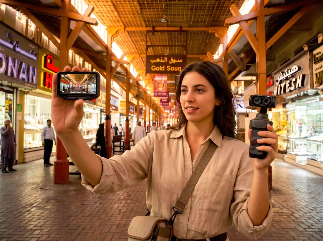 Insta360 Luna Ultra UAE — detachable OLED screen for solo creator shooting in Dubai
