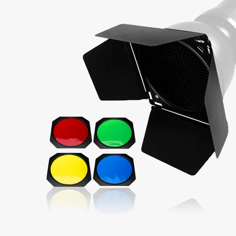 Godox Barndoor Kit For AD200 BD-07 with honeycomb grid and color gels