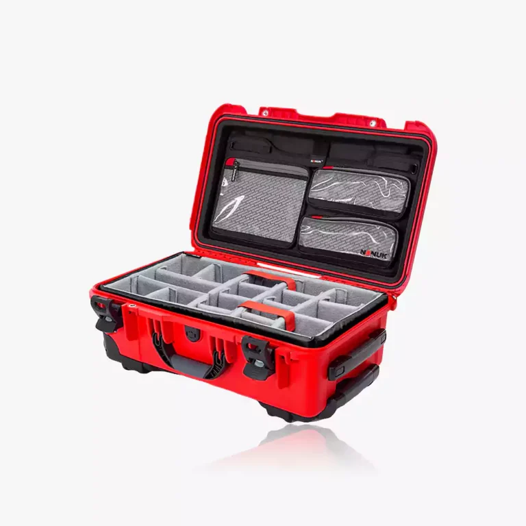 Nanuk 935 Hard Case Red Dubai waterproof camera carry on case with wheels and foam