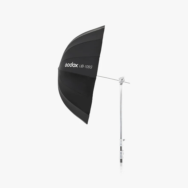 Godox UB-105S Silver Parabolic Umbrella 41 inch high contrast 16 rib fiberglass studio modifier