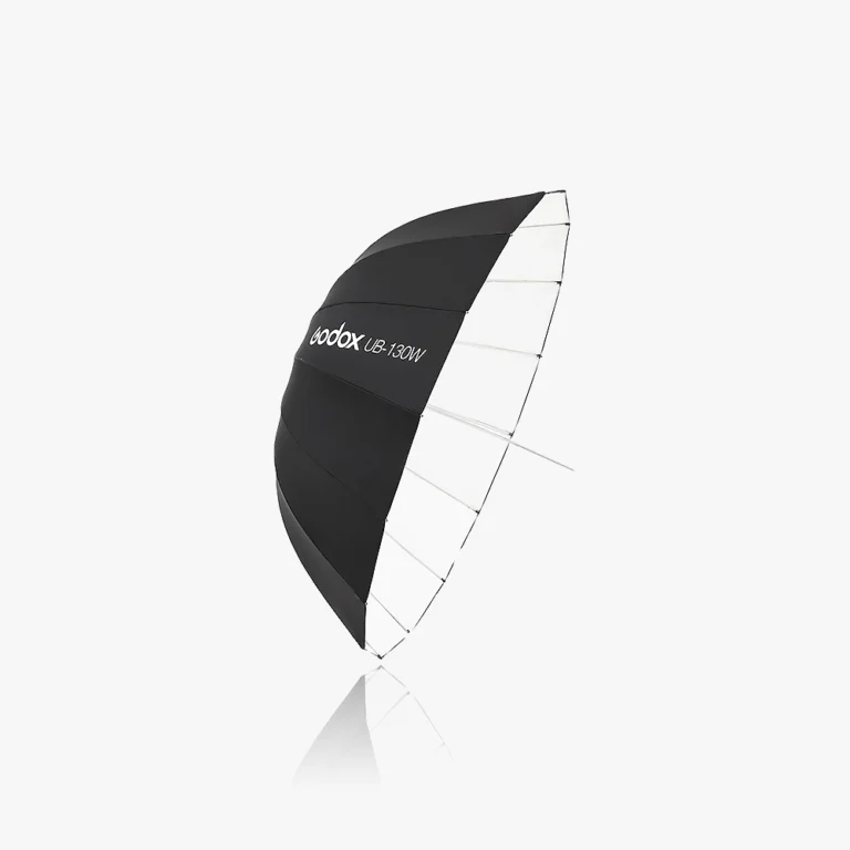 Godox UB-130W Parabolic White Umbrella 51 inch soft bounce portrait modifier with black backing