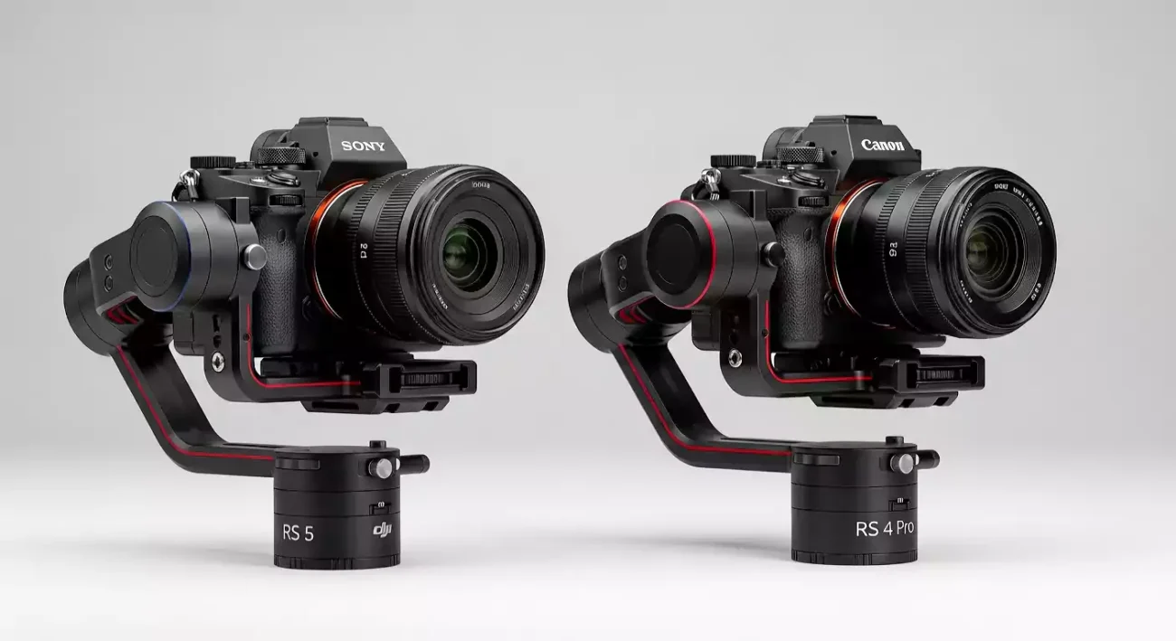 DJI RS 5 vs RS 4 Pro side by side comparison