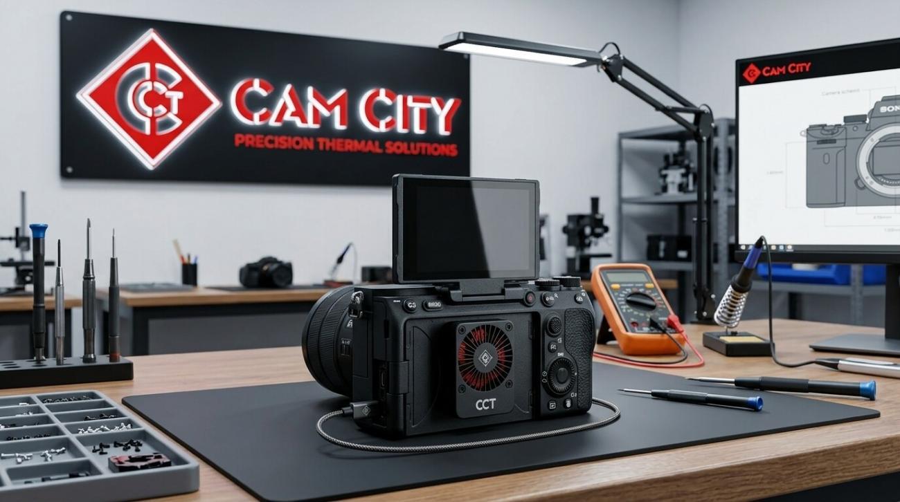 The internal cooling fan of the Sony FX3a at the best camera shop in dubai.