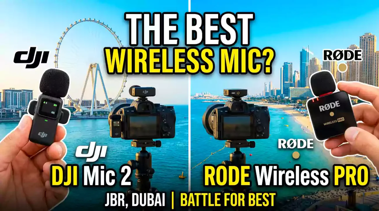 Testing the DJI Mic 2 and Rode Wireless PRO at JBR to find the best wireless microphone Dubai
