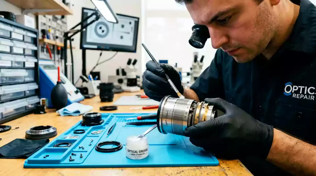 Disassembly and Re-lubrication service at camera repair shops near me.