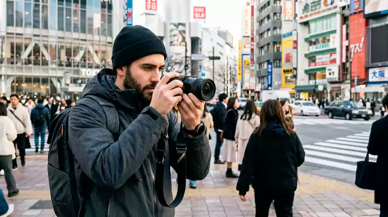 The Sigma 18-50mm f/2.8 mounted on a Sony camera, available at our camera shop dubai.