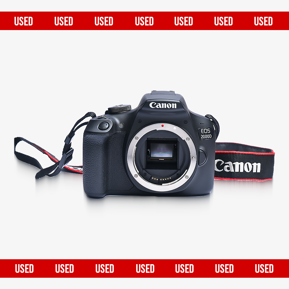 Canon EOS 2000D-I Used Canon EOS 2000D certified pre-owned beginner DSLR camera body 24 megapixel
