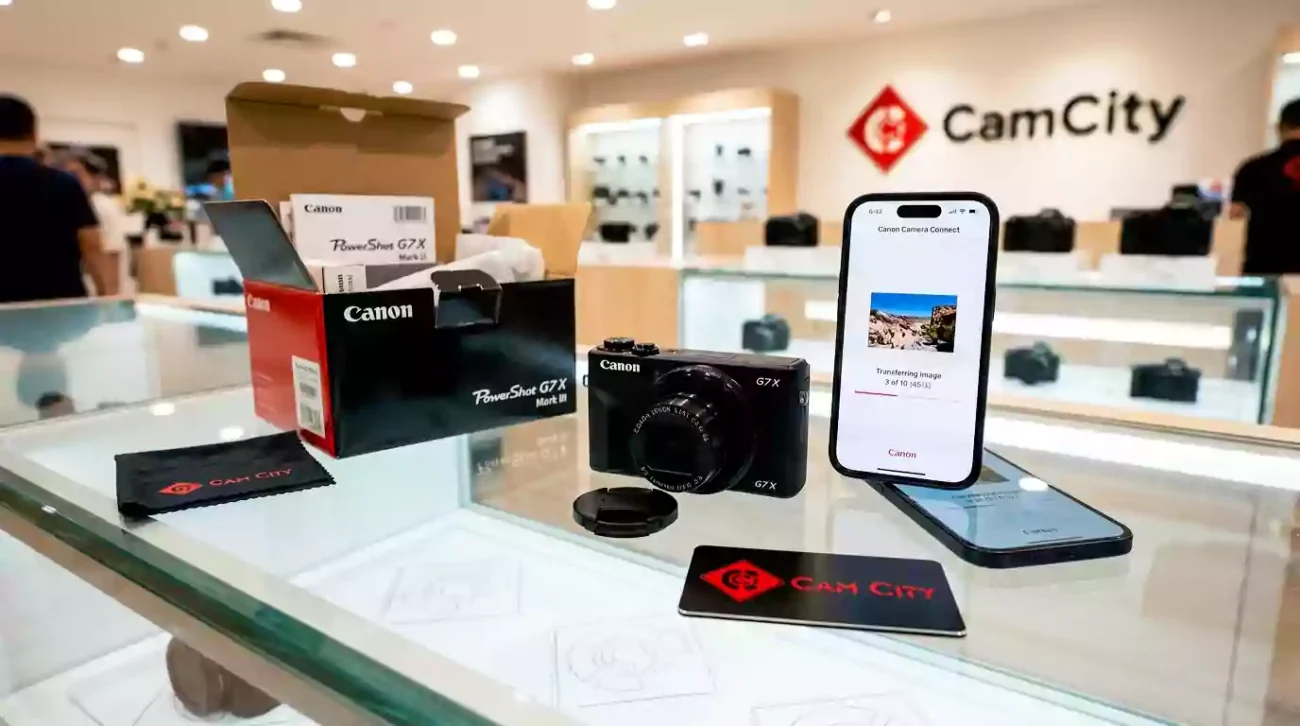 Where to buy Canon G7X Mark III in stock Dubai at CamCity Al Khaleej Centre.