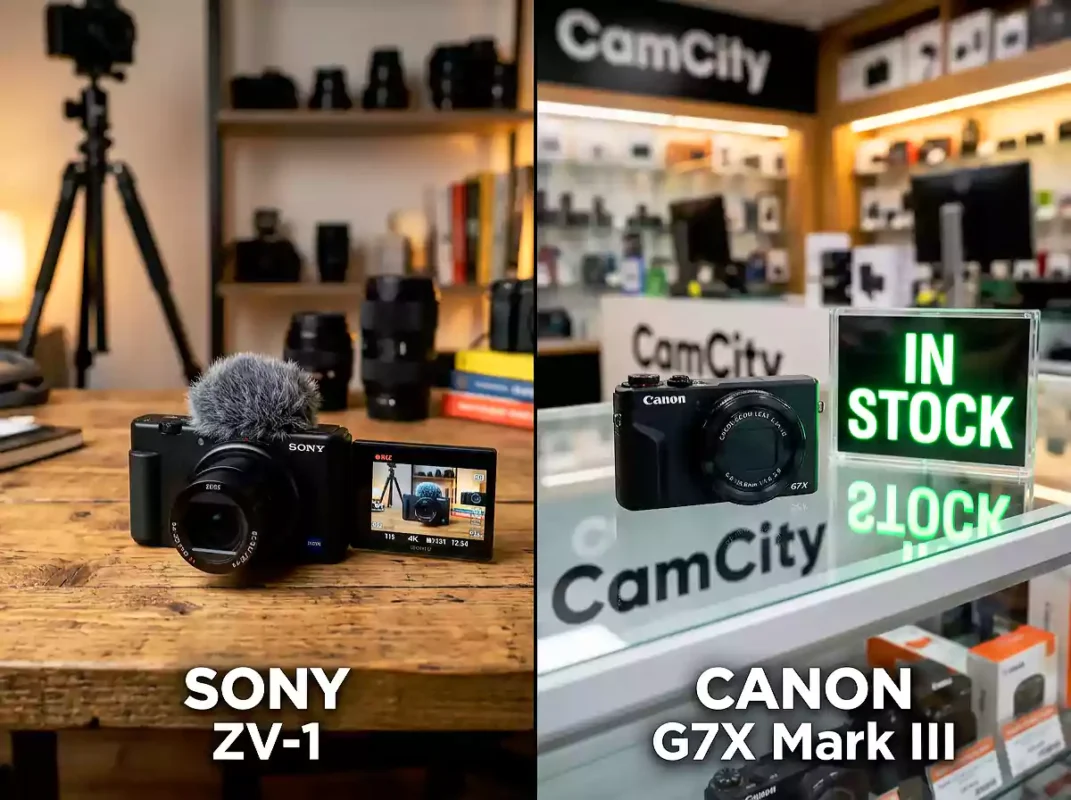 The ultimate Canon G7X Mark III vs Sony ZV-1 Dubai comparison at CamCity.