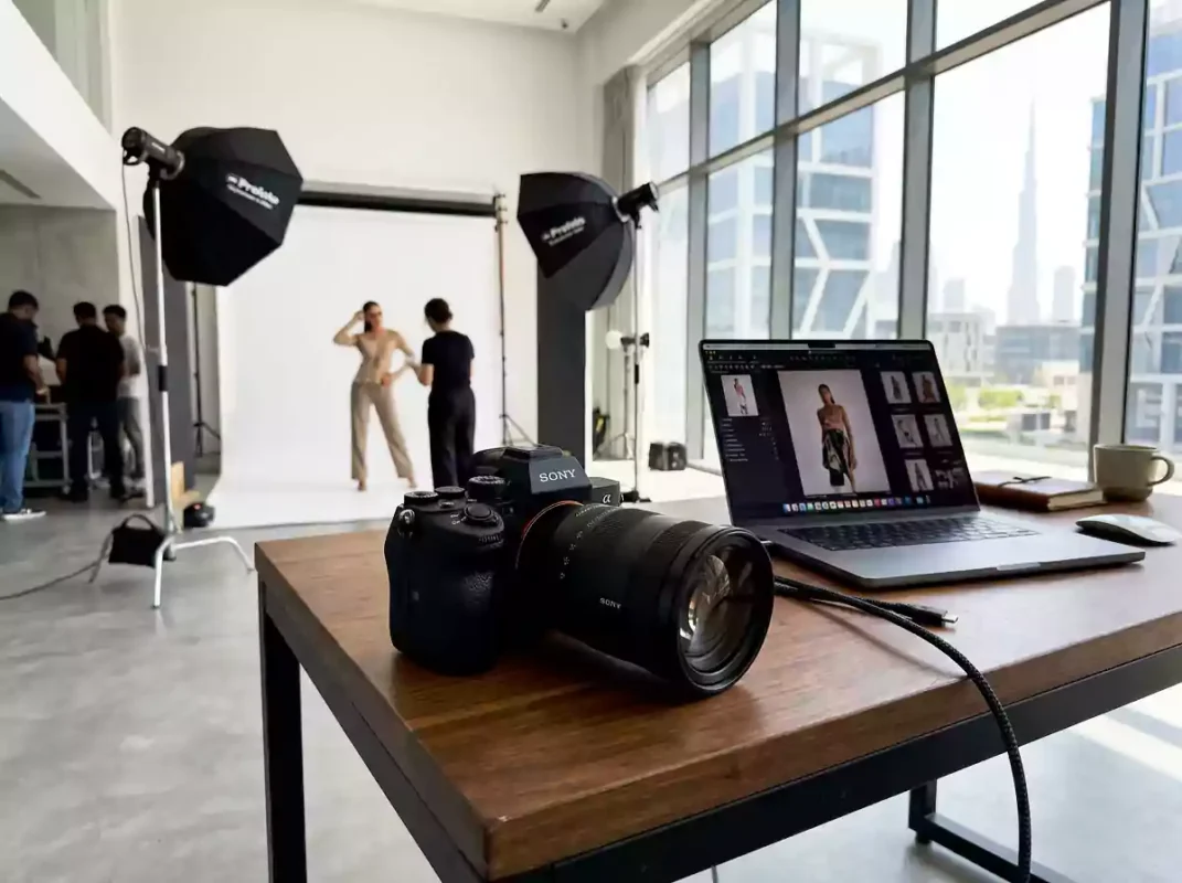 The ultimate high-resolution studio setup when you buy Sony A7R V Dubai.