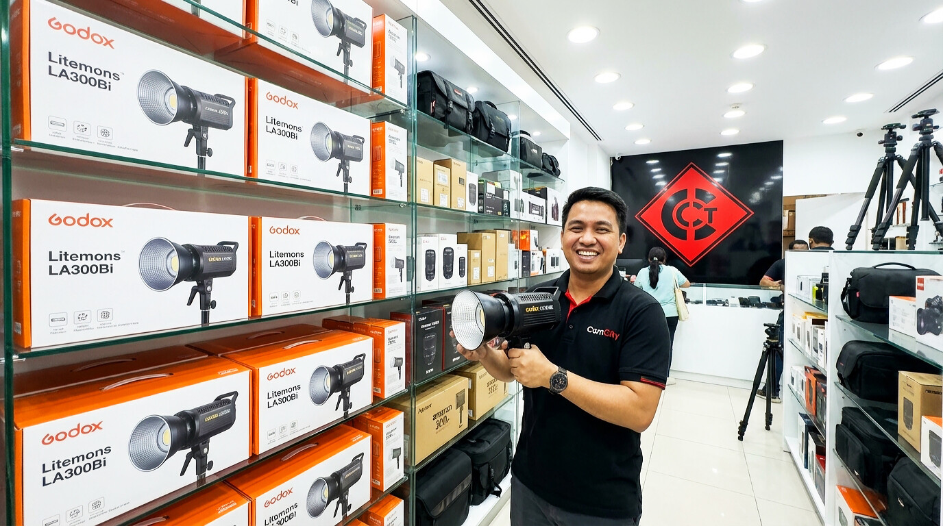 Using Godox and Amaran for the best continuous lighting for podcast Dubai.