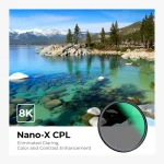 K&F Concept CPL filter 77mm CNC knurled rotation ring close-up Dubai