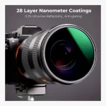 K&F Concept 82mm Nano-X CPL filter ultra-slim aluminium frame front view UAE