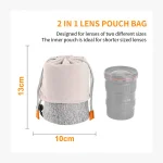 K&F Concept lens pouch soft flocking interior dust-proof neoprene bag Dubai