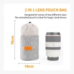 K&F Concept KF13.121 protective lens bag in use Dubai photography gear UAE