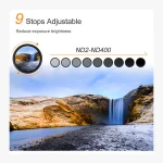 K&F Concept 72mm ND2-ND400 blue multi-coated variable filter optical glass close-up Dubai