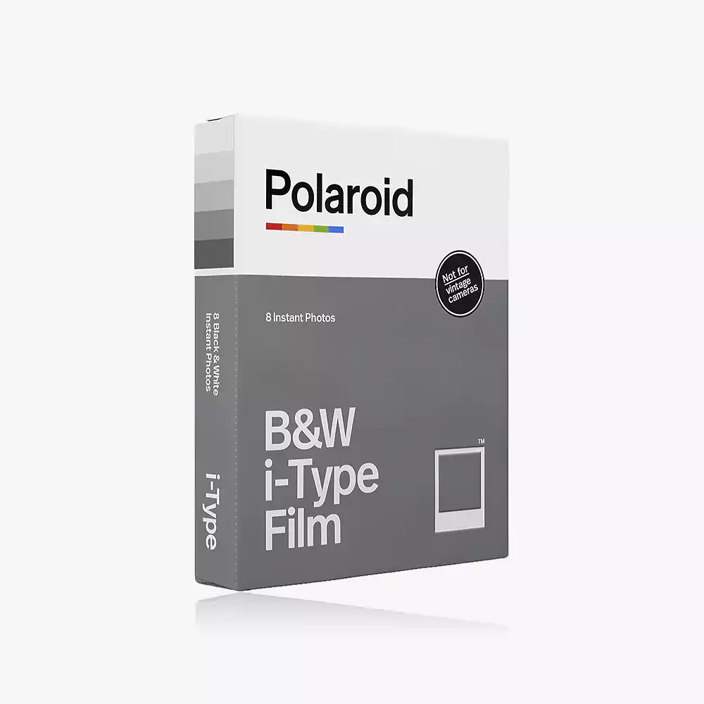 POLAROID - I-TYPE - INSTANT FILM - DOUBLE PACK - 8 PHOTOS TOTAL - BLACK AND WHITE-I Polaroid i-Type Black White Film Dubai 8 photos white frame genuine UAE