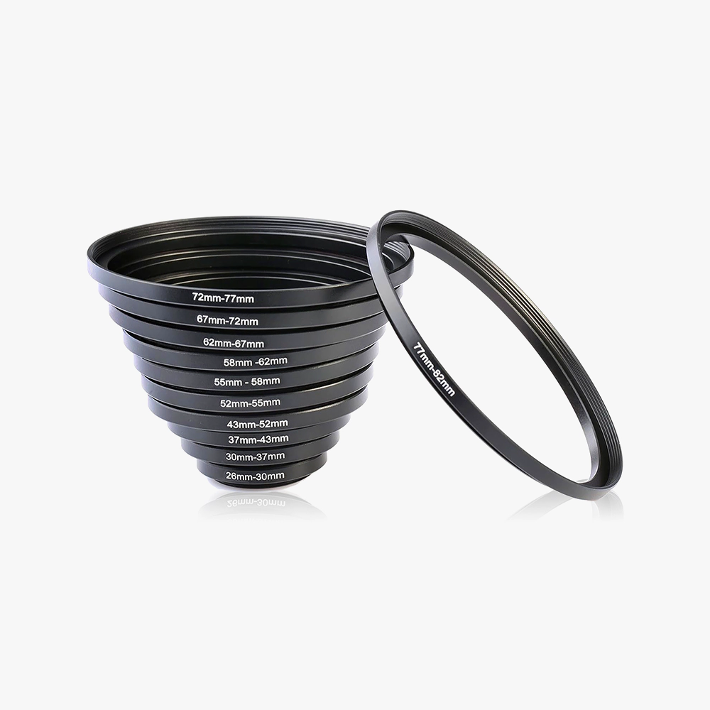 k&f Step up rings set 26-30mm,30-37mm37-43mm etc.. (SKU0800)-01 K&F Concept Step Up Ring Set Dubai 11-piece 26-82mm genuine UAE warranty