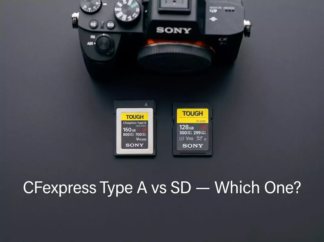 Sony a7S III 4K 120p memory card UAE — CFexpress Type A vs SD comparison