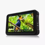 Atomos Shinobi 5 inch HDMI monitor mounted on Sony mirrorless camera rig Dubai UAE