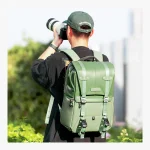 K&F Concept Beta backpack 20L back compartment fully open showing padded foam dividers camera and lens slots Dubai