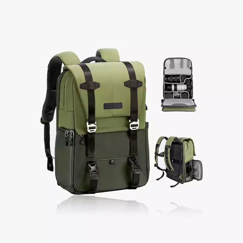 K&F Concept dark green camera backpack Dubai 20L army green KF13.087AV2 genuine UAE warranty