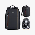 K&F Concept KF13.140 backpack 180-degree interior open showing adjustable dividers camera storage Dubai