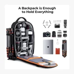 K&F Concept KF13.140 back-panel hidden access zip and side tripod holder UAE photographers