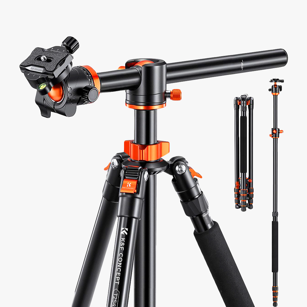 K&F Overhead Camera Tripod aluminum video Tripod Transverse Center Column 22lbs10kg (KF09.086V2) - I K&F overhead tripod Dubai KF09.086V2 94 inch transverse centre column genuine UAE warranty