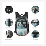 K&F Concept 23L camera backpack rear-opening anti-theft compartment coded lock Dubai