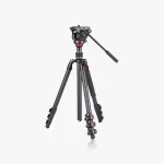 Miliboo MYT801 fluid head close-up with QR plate and pan handle Dubai