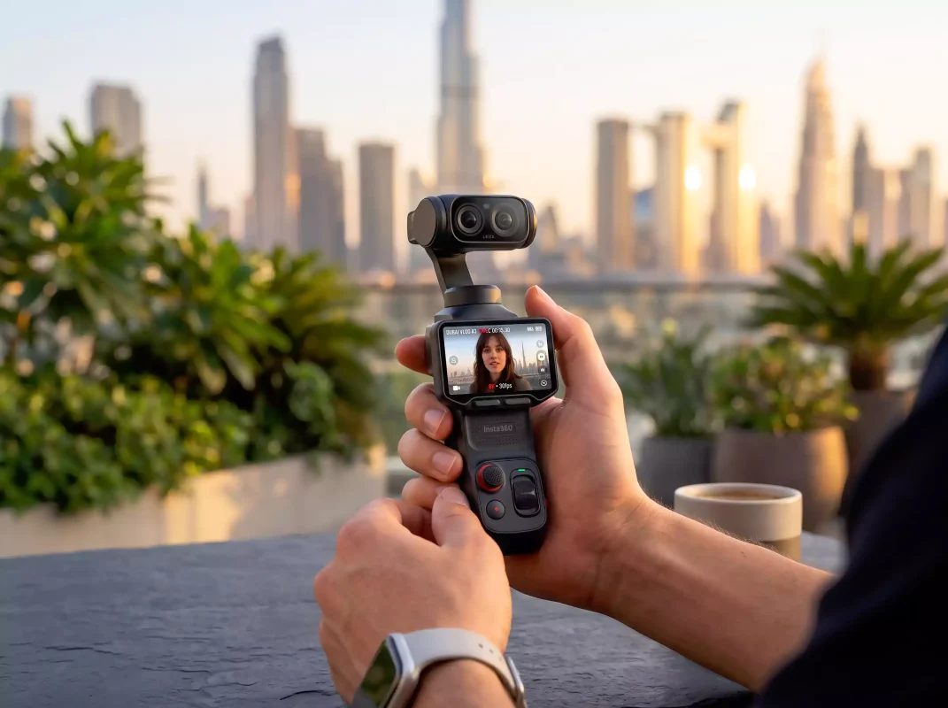 Buy Insta360 Luna Ultra Dubai — 8K dual Leica lens gimbal camera with genuine UAE warranty