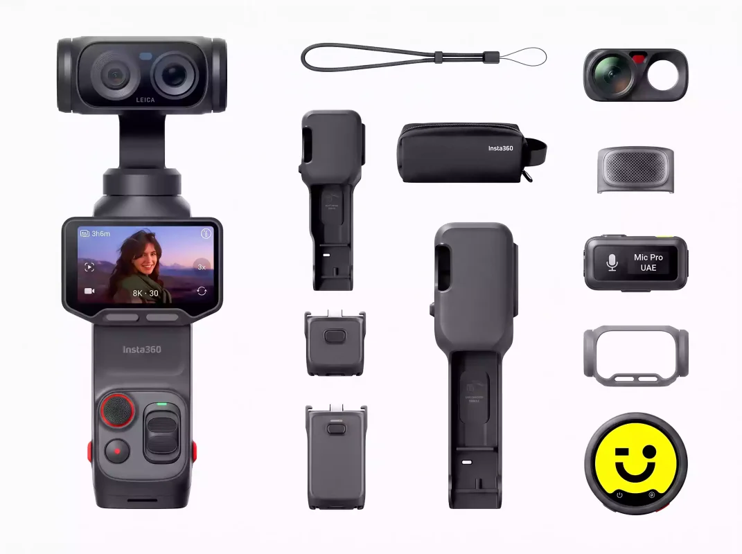Insta360 Luna Ultra Creator Bundle UAE — full kit with Mic Pro Battery Handle and Wide-Angle Lens